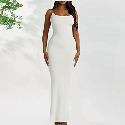 Géneric Ženska ljetna haljina 2023 Modna haljina bez rukava od pune boje haljina