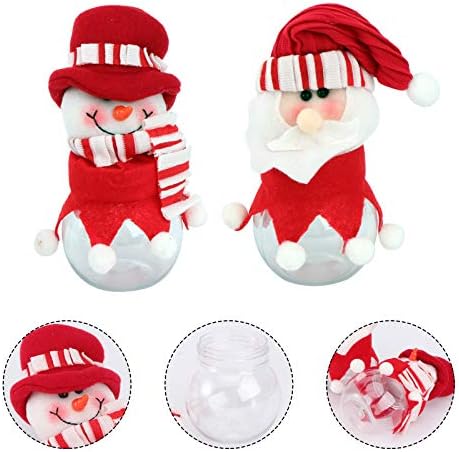 2kom Božić Santa Claus Candy Jar snjegović Cookie Plastic dekorativne kutije Božić ukrasi pokloni ukrasi