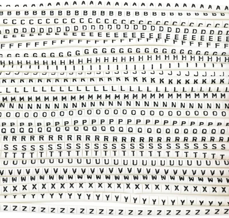 26 slova od A do Z 10 brojeva 0-9 markera kablova šljive 0.3 0.5 0.75 1.0 1.5 2.5 4 6 8 10 16mm2 za cijev prečnika žice -)