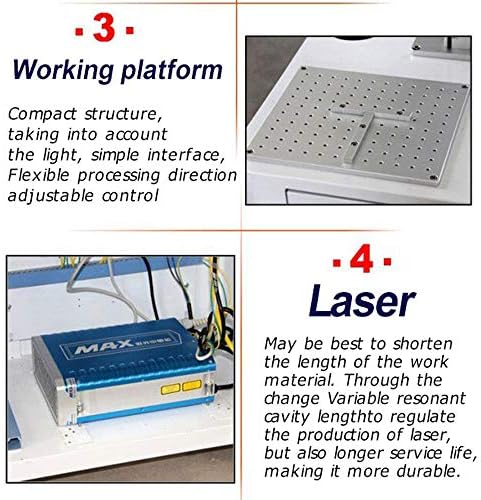 Kalka 30W lasersko označavanje gravirajućih strojeva za graviranje s rotacijskim osi za metalni i nemetal, laserski engraver rezač