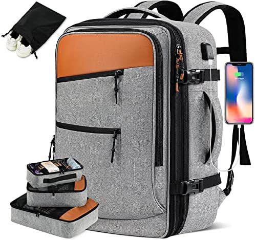 POWAITER Carry On ruksak, veliki putni ruksak za žene muškarci odgovara 17 inčnom laptopu, avio-odobreni kofer za prtljag ruksak sa