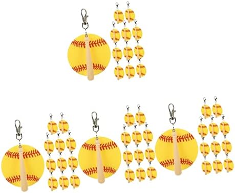 Sewacc 48 setovi za ključeve mini ljubavnice sportaši tema žuta ključna suvenirnica za dizajn Privjesci Privjesci Omori baseball Victory