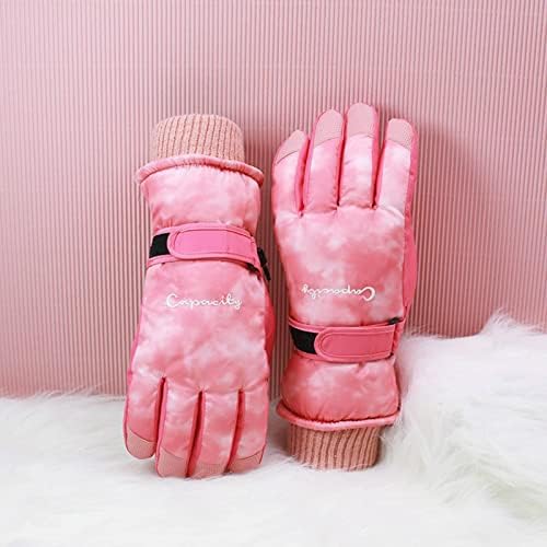 KBREE zimske rukavice vanjske rukavice sportske rukavice za žene Tie-dye termo i Vjetrootporne rukavice sa ekranom osjetljivim na