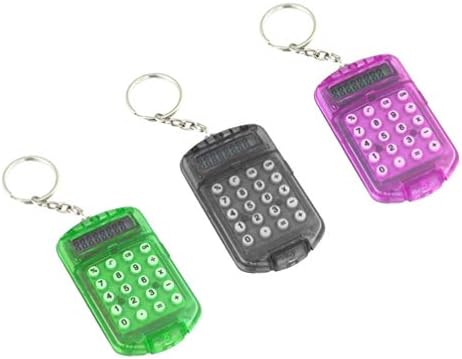 Nuobesty 3pcs džepni kalkulator Key prsten sitni mali prijenosni mini elektronički kalkulator za djecu u školu studenata