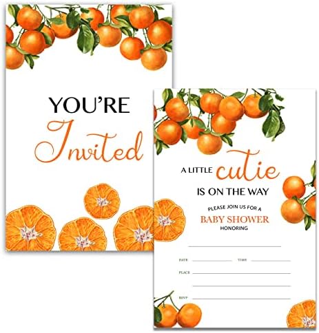Yidou Maloutie je na putu na narančasti pozivnici za tuširanje naranče narančasto rodno neutralno za bebe popunite pozivnice kartice