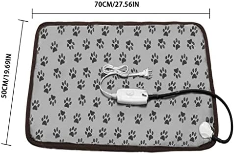 SMLJLQ kućni ljubimac električni pokrivač za grijanje pasa mačja mat vodootporna jastuk za temperaturu za podesivu zalogaj