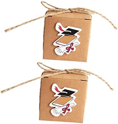Nolitoy 10pcs Retro Candy Box matura za maturujke Diplomiranje favorizira Ggaduation Okvirne kutije Crveni student Sretan bombonski