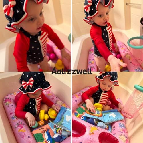 Aalizzwell bebe djevojke dugih rukava jednodijelni kupaći kostim sa šeširom