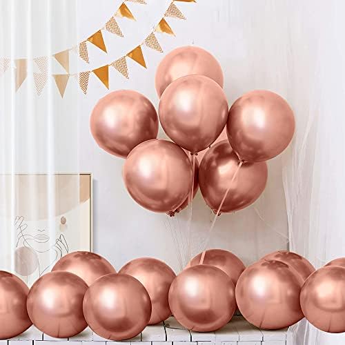 Metalni baloni, 5 inčni baloni 50pcs, balon od zlata ruže, hromirani baloni, metalni balon ružičastih zlata, baloni ruže, baloni za