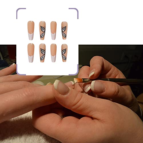 24 kom lažni nokti leptir uzorak lažni nokti Trimmable full Cover nokti za žene i djevojke Holiday Party dekoracija noktiju