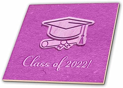 3drose slika Diplomske kape i diplome, Pink, klasa 2022 - Tiles