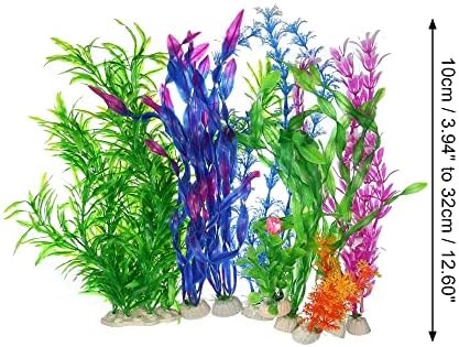 VOCOSTE set akvarijskih biljaka, biljke akvarija lažni šareni umjetni akvarijumski dekor biljke set ukrasa za akvarije, Mali do veliki