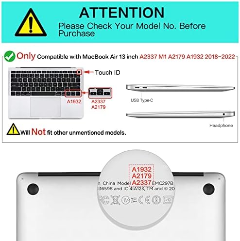 Mosiso kompatibilan s MacBook Aint Case 2022 2021 2020 2019 2018 Release A2337 m1 A2179 A1932 Retina zaslon, plastični uzorak Hard