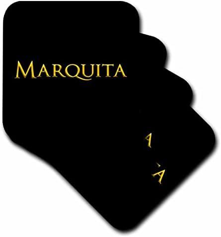 3Droza Marquita, zajedničko žensko ime u Americi. Žuti, crni poklon za. - Podmetači