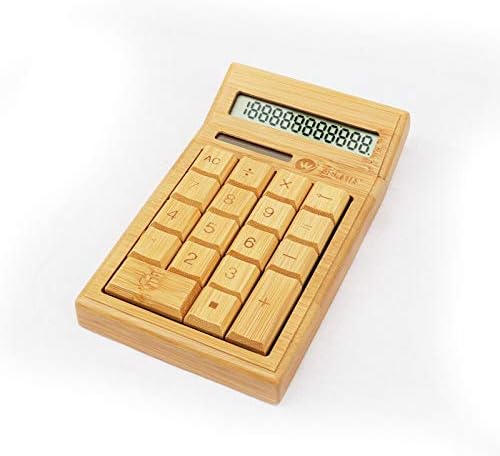 YFQHDD bambuo Kalkulator 12-znamenkasti LCD displej Office ScOring Compulalira komercijalni alat Baterija Solarna snaga