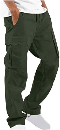 Duge teretne pantalone za muškarce Cargo Hlacke Work Baver Bezbednosni teret 6 džepne hlače Elastične struine strugove