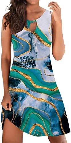 Dame Sendresses 2023 Blok u boji Uklapanje ljetnih haljina Tie Dye Slim bez rukava Midi haljina visokog struka
