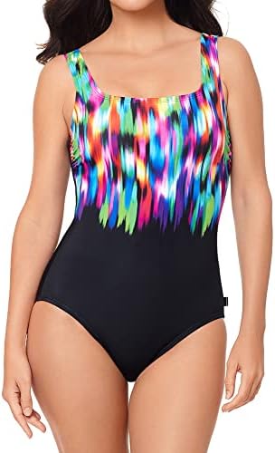 REEBOK Ženski kupaći kostimi Sport Moda beskrajna izdržljivost Scoop dekolte mekani čaše Jedan komad kupaćih komisija
