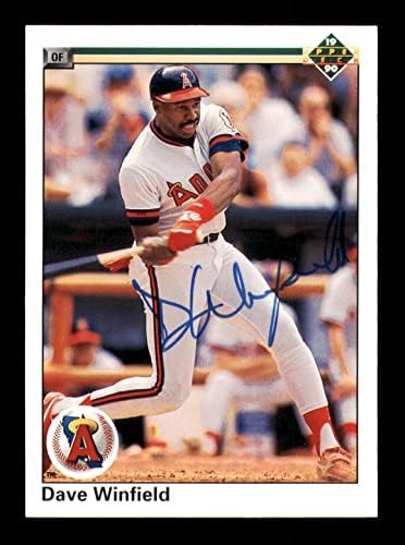 Dave Winfield autogramirana 1990. godine gornja paluba 745 Kalifornija Angels SKU 213510 - bejzbol ploče sa autogramiranim karticama