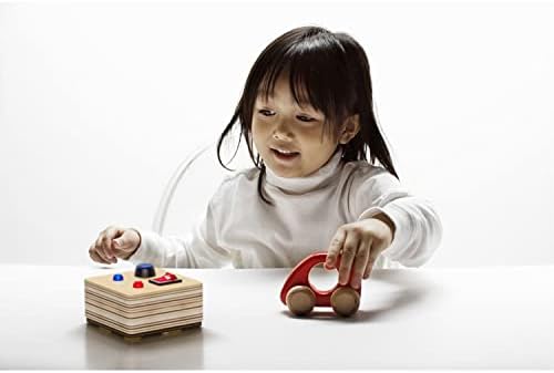 Montessori zauzet odbor Fidget Mini Cube za mališane {poboljšane 2023 Verzija} Drvene senzorne aktivnosti Kocke igračke za toddlers