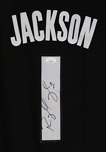 Reggie Jackson Detroit Pistons potpisali su autogramirani grad izdanje crna 1 dres JSA COA