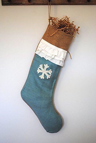Ta mašina za holanđanu djevojku shbby chic burlap božićna čarapa, božićna dekoracija, burlap čarapa