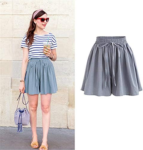 Comvalue Ženske kratke hlače za ljeto, ženski casual nacrtački elastični struk ljetne hlače od labavih