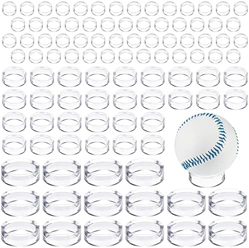 100 kom akril sfer čista plastična prstena zaslona Dekorativna okrugla sferent Držač za golf kuglica Tenis Baseball Softball sfere