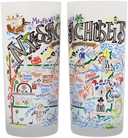 Catstudio Massachusetts čaša za piće / umjetnička djela inspirisana geografijom štampana na mat šoljici