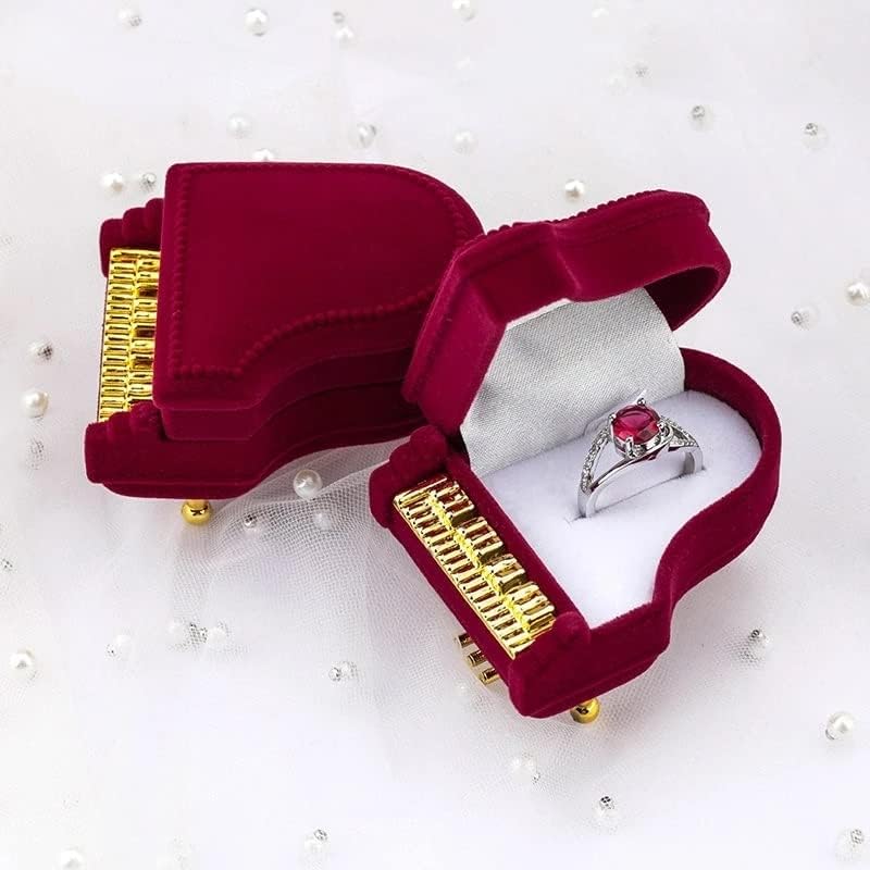 Kutije Piano Velvet nakit kutija vjenčani prsten kutija poklon kutija držač nakit Wrap za naušnice ogrlica narukvica Display Travel