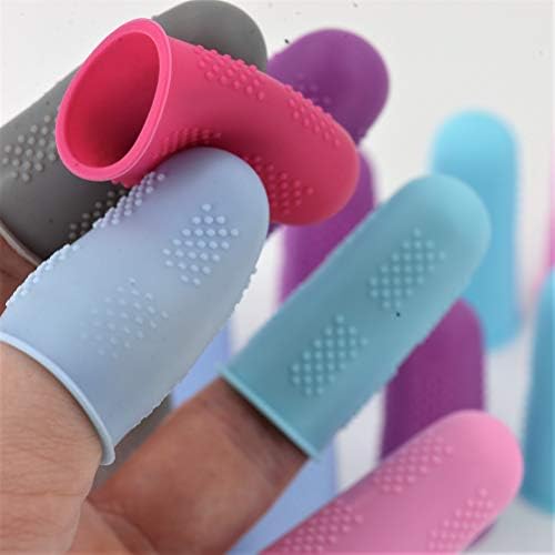 Protečaci prsta [FLEX serija - 18-pack] Silikonski ne-škrtični poklopci prstiju [sve u veličini Medijum - 3 svake boje u 6 boja] za