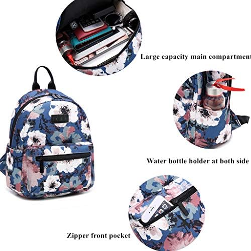 Fvstar Mini ruksak za žene djevojke vodootporna mala torbica za ruksak Torba za žene za odrasle djecu Školska putovanja,cvjetna