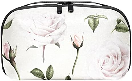 Torbica za nošenje putna torbica torba USB kabl Organizator džepni dodatak Zipper novčanik, biljke divljeg cvijeća Vintage bilje cvjetna