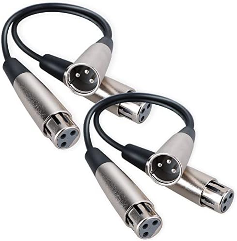 HOSONGIN XLR razdjelnik kabl 2 pakovanja, 3PIN XLR muški na 2 XLR ženski Y kabl Balansiran mikrofon razdjelnik kabl Audio Adapter,