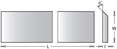 Amana Tool - PSC-150 Čvrsti karbid 8 LONG X 3/4 Visina x 1/8 širi X 45 deg Cut ugao