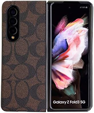 Kompatibilan sa Samsung Galaxy Z Fold 3 futrolom za muškarce žene, luksuzna Desiger PU kožna Zaštitna navlaka za telefon za Samsung