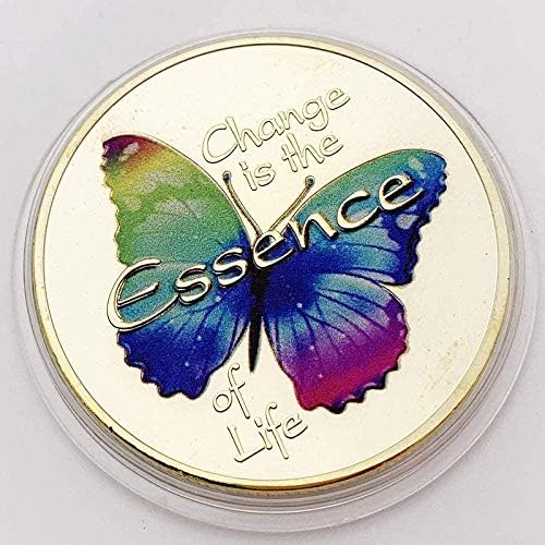 Ruska leptira oštra Promjena zlatne pozlaćene kolekcije kovanica za novčiće Ljubav leptir Promjena zlatnog novčića Kopiraj poklon