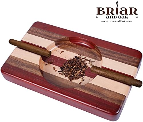 Pepeljara za drvene cigare sa držačem za cigare sa 2 slota - čvrsta posuda za pepeo za cigare sa više drva-pepeljare za cigare na