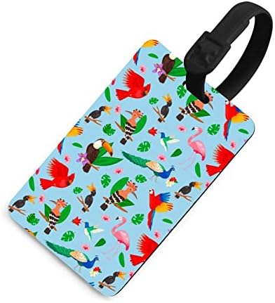 Tropske ptice Jungle Ljetna prtljaga za kofer personalizirano ime ID identifikatora meke TPU naljepnice za prtljagu