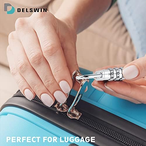Delswin Mala kombinirana brava za ormar - 8pack Resetible Brave za prtljag za ruksak kofer - teretana Zaposleni zaključavanje kombiniranog