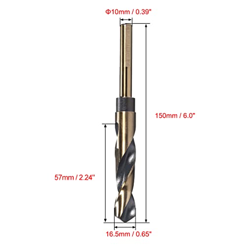 Smanjene burgije za uvijanje 16,5 mm brzi čelik 4341 sa 10 mm drškom 1 kom