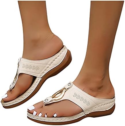 Peqiut ženske ortopedske sandale pješačke papuče sa lukom potpornice Ljetne proklizavajuće cipele Udobne flip flops