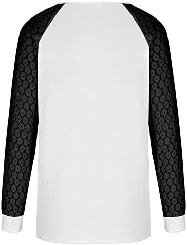 Majica za čipku za žene Ležerne prilike, Ležerne prilike za ispis srca Na vrhu Valentinova Crewneck Crewneck TEE bluza Dressy Trendy