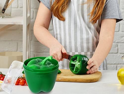 ZTFORUS Pepper Saver, frižider za višekratnu upotrebu Green Pepper Keeper posuda sa prozirnim poklopcem držač organizatora hrane za