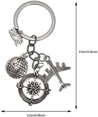 Digruta diplomski poklon 2023 Diplomirani pokloni Diplomirani ključ za ključeve Keyplane Keychain pokloni Globe Privjesak za nakit