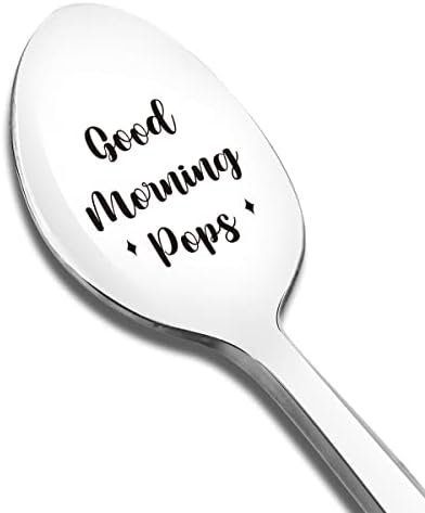 Dobro jutro pops kašika ugraviranim zabavnim poklonom za tatu otac, sladoled čaj za kavu žitarice za kašike Najbolji zahvalnost