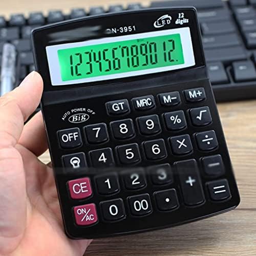 Gooffy kalkulator kalkulatorske kalkulatorske baterije Elektronski kalkulator Prijenosni 12-znamenkasti LCD displej kalkulator za