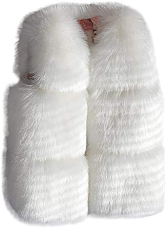 Toddler Baby Girls Faux Vest Winter Warm Cat Jakna Slatka debela odjeća Djevojke Faux vuneni kaput