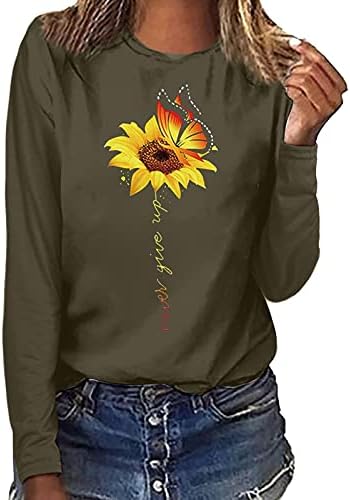 Ženska modna vrha tiska na dugim rukavima majica na dugih rukava Basic Bluze casual pulover uzročni bluze