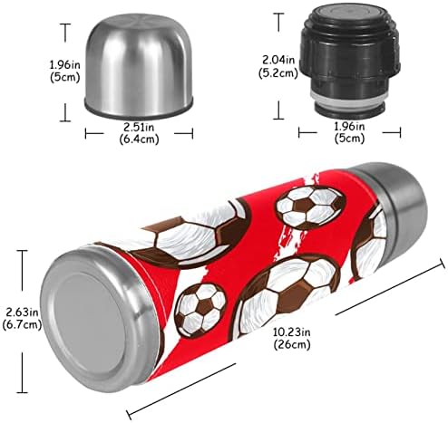 Termos Cup Prijenosni termos Filk Vakuum izolirani propuštanje i prosipanje može se koristiti za hladne i vruće pića fudbalski uzorak